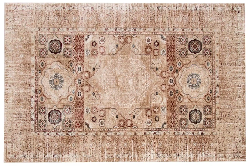 Dywan klasyczny Dywilan Rich Mamluk beige-red rzut z boku
