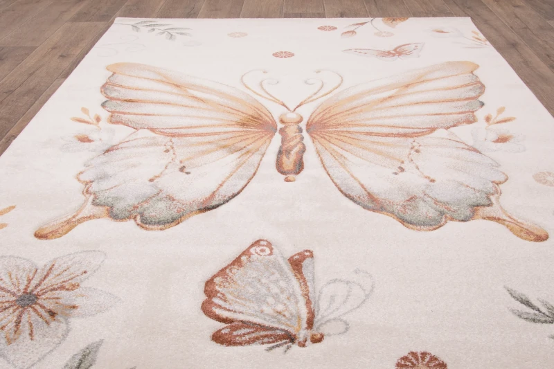Dywan dziecięcy 3d Dywilan Luna Butterfly 40427 rzut z góry