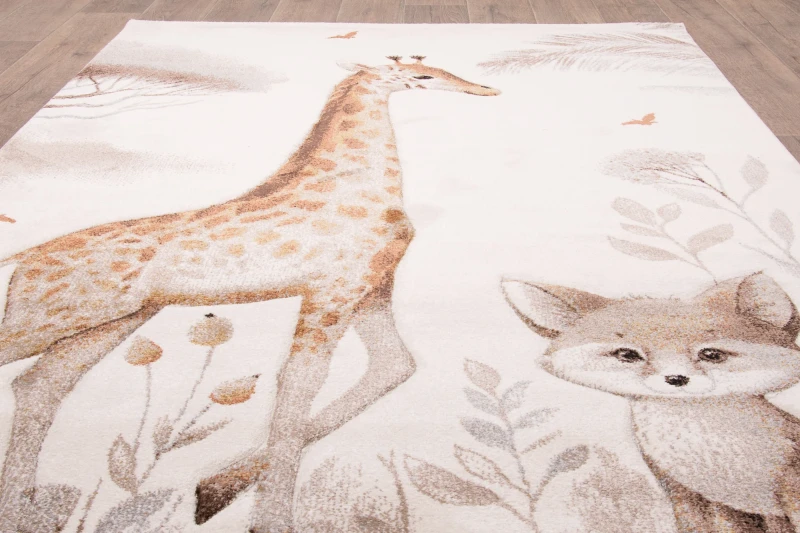 Dywan dziecięcy 3d Dywilan Luna Giraffe with Fox 40423 rzut z góry