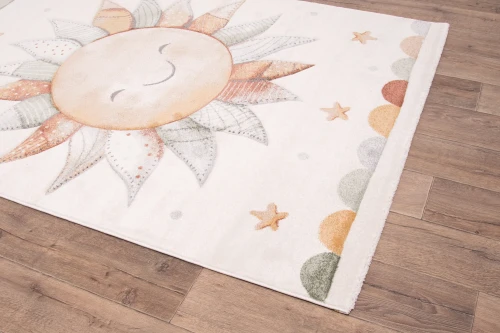 Dywan dziecięcy 3d Dywilan Luna Sun 40424 na ciemnej podłodze
