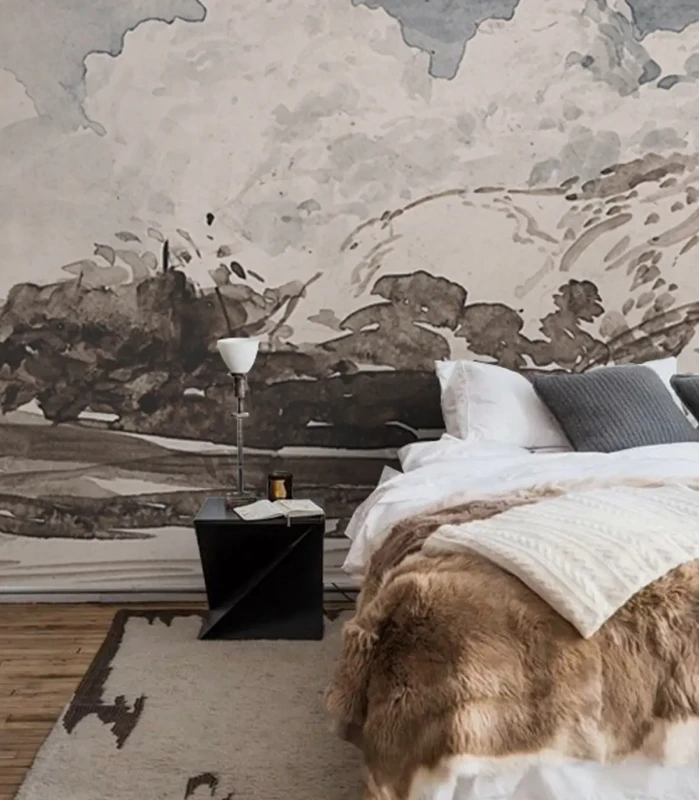 Artystyczny mural do sypialni Wallcolors Cloudy.webp