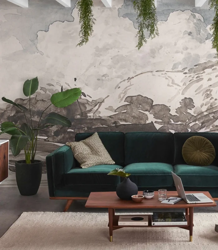 Tapeta artystyczna do salonu z chmurami Wallcolors Cloudy.webp