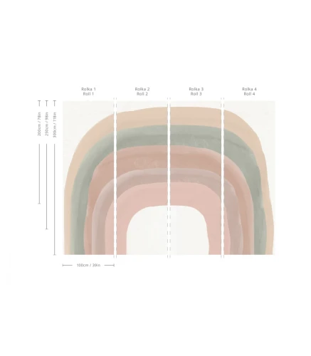 Tapeta muralowa Pastel Rainbow Wallcolors.webp