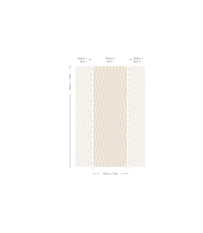 Nowoczesna tapeta 3d wzór geometryczny Wallcolors Tetris Stripe pink.webp