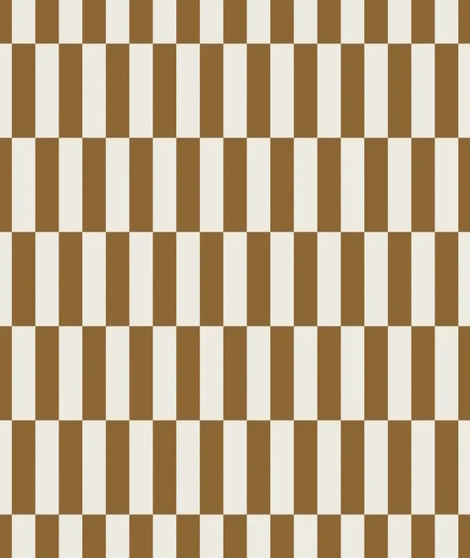 Tapeta geometryczna brązowa Wallcolors Tetris Stripe Brown.webp