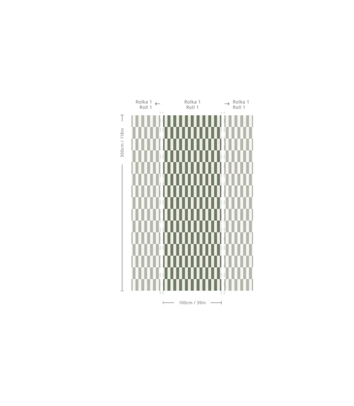Nowoczesna tapeta wzór geometryczny Wallcolors Tetris Stripe greige.webp