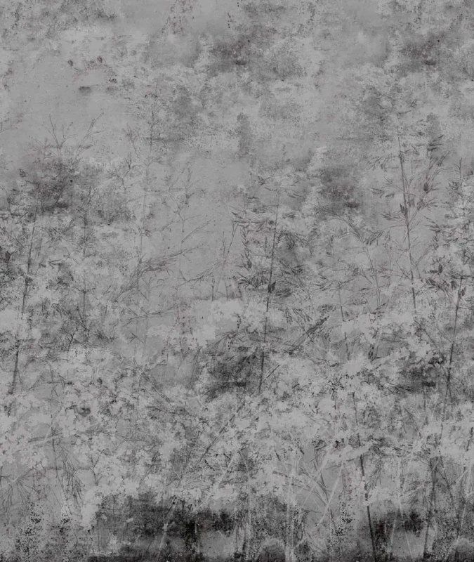 Tapeta beton z motywem roślinnym Wallcolors Stems.webp