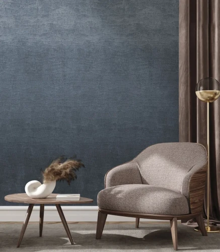 Elegancka tapeta do salonu Wallcolors Organic Blue.webp