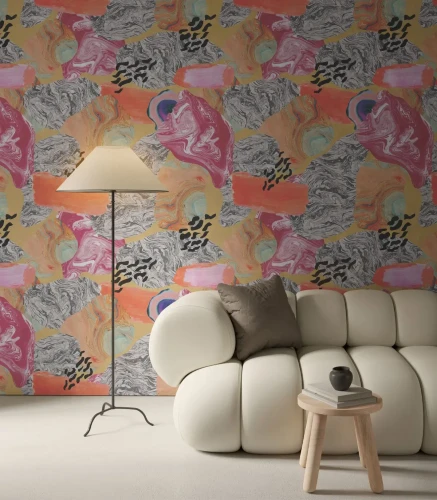 Tapeta do nowoczesnego salonu Marble Wallcolors.webp