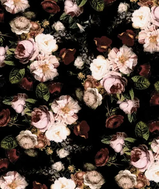 Tapeta w duże kwiaty vintage Blossom Wallcolors.webp