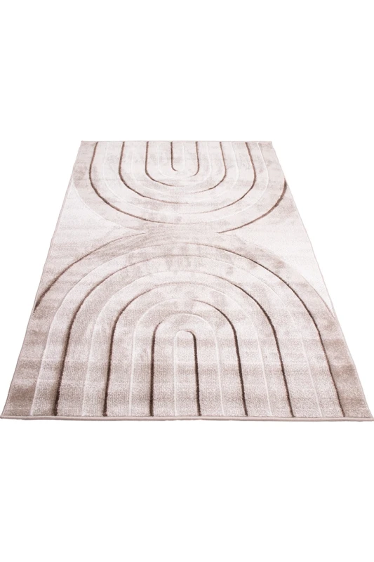 Dywan nowoczesny Agent 40438/870 brown beige rzut z góry