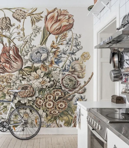 Mural kwiatowy do kuchni Floral Poem Wallcolors.webp