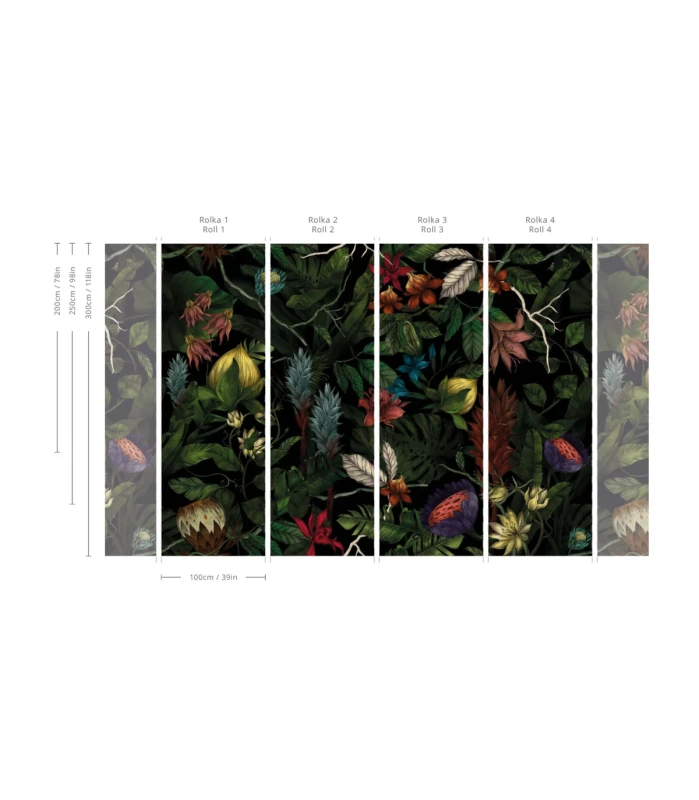 Tapeta jungle  Mysterious Flower Wallcolors.webp