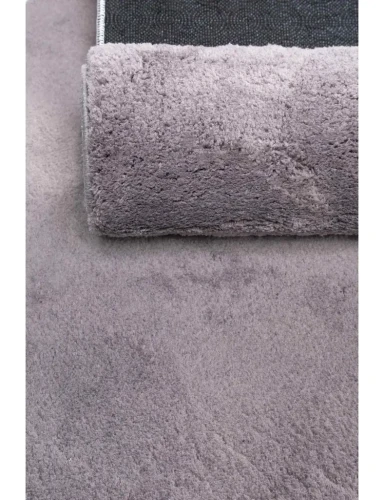Dywan pluszowy Loren szary z frędzlami runo