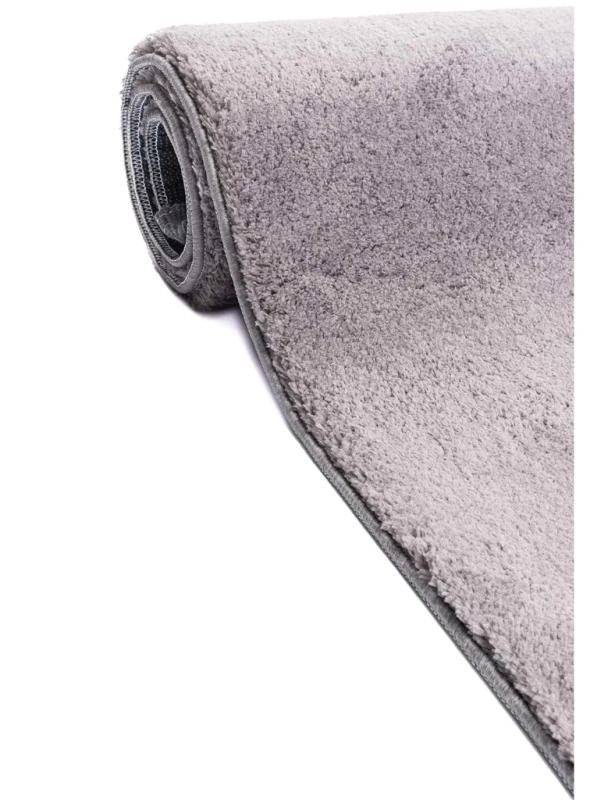 Dywan pluszowy Loren szary z frędzlami obszycie