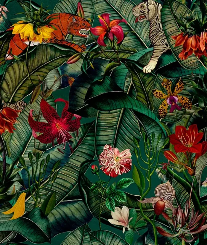 Tapeta botaniczna elegancka Green Island Wallcolors.webp