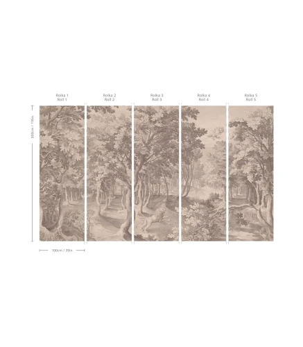 Tapeta las Timeless Trees Beige Wallcolors.webp