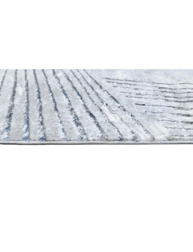 Dywan nowoczesny Grece abstrakcja szary runo i obszycie