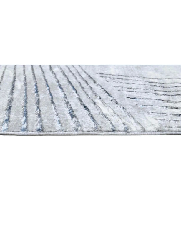 Dywan nowoczesny Grece abstrakcja szary runo i obszycie