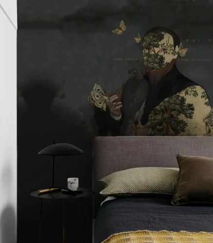 Tapeta surrealistyczna Gentleman Moth Wallcolors.webp