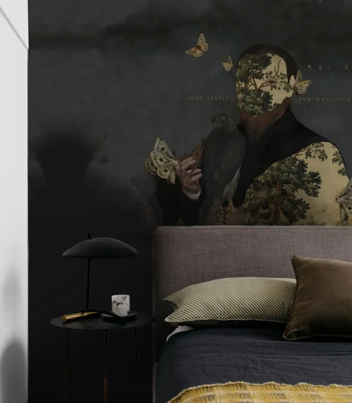 Tapeta surrealistyczna Gentleman Moth Wallcolors.webp