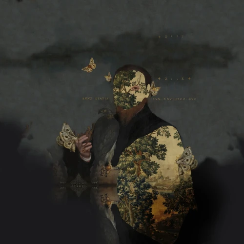 Tapeta z portretem mężczyzny Gentleman Moth Wallcolors.webp