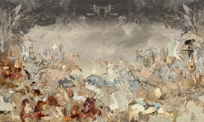 Mural artystyczny Kingdom Of All Creatures Sepia Wallcolors.webp