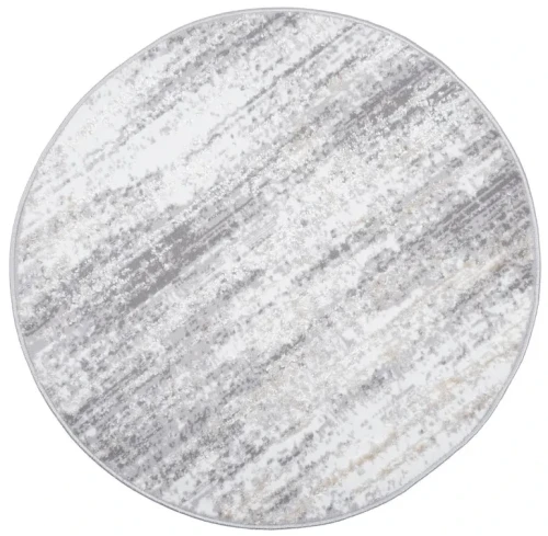 Dywan okrągły przecierany Salamanca szary