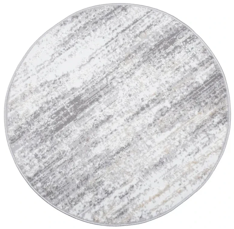 Dywan okrągły przecierany Salamanca szary