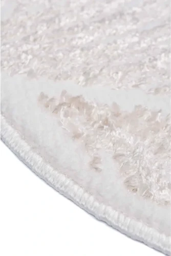 Dywan okrągły Salamanca liście beżowy - bok