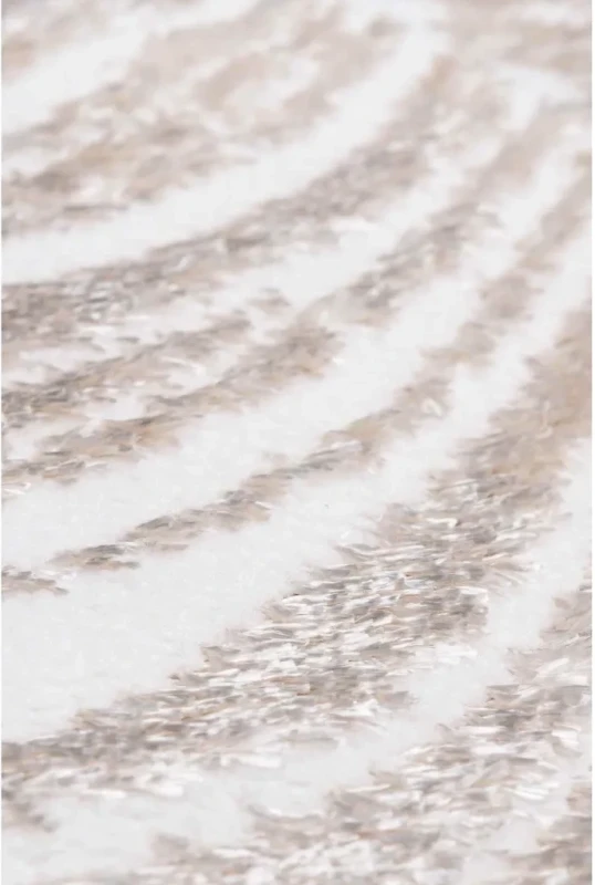 Dywan okrągły Salamanca liście beżowy - runo