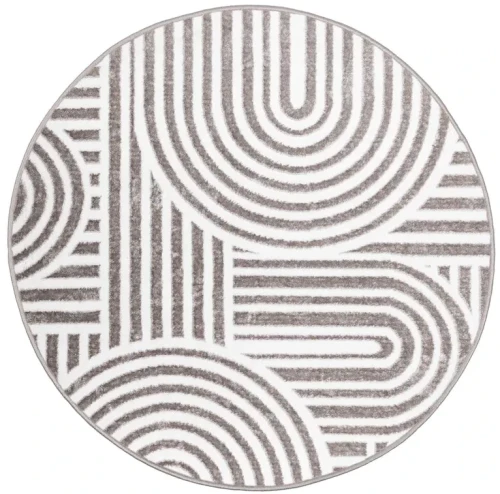 Dywan okrągły Salamanca modern szary