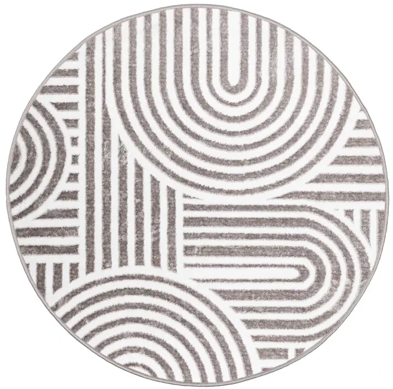 Dywan okrągły Salamanca modern szary