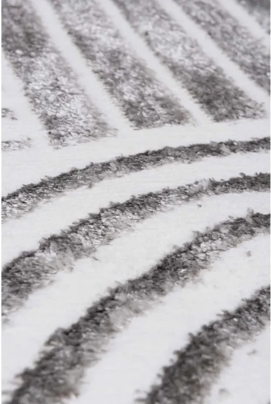 Dywan okrągły Salamanca modern szary - runo