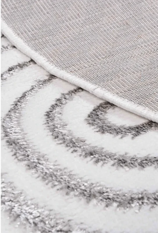 Dywan okrągły Salamanca modern szary - spód