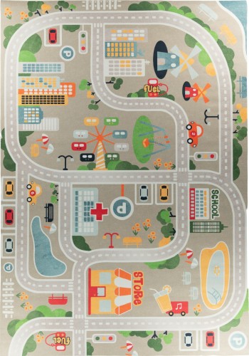 Dywan dziecięcy uliczki Crystal Print Kids-46 wielokolorowy