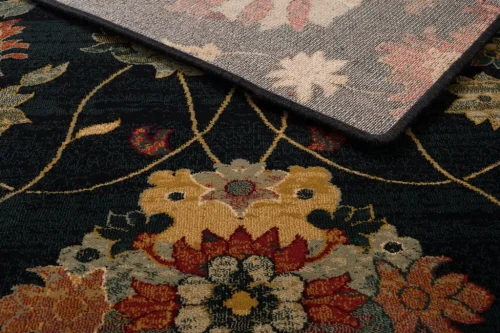 Dywan wełniany Dywilan Omega Latica navy spód dywanu