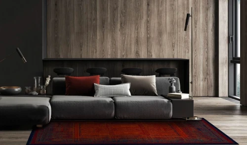 Dywan wełniany Dywilan Omega Nakbar rubin aranżacja