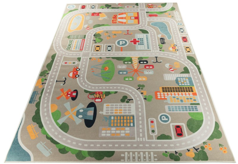 Dywan dziecięcy uliczki Crystal Print Kids-46 - rzut ukośny