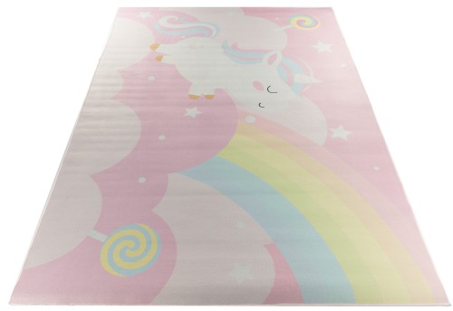 Dywan dziecięcy jednorożec Crystal Print Kids - 294 - rzut ukośny