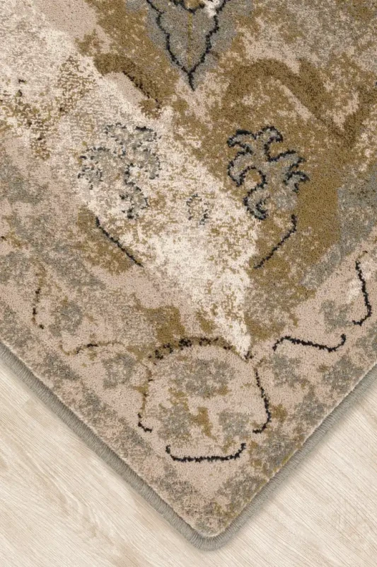 Dywan wełniany vintage Dywilan Omega Abbas koniak obszycie