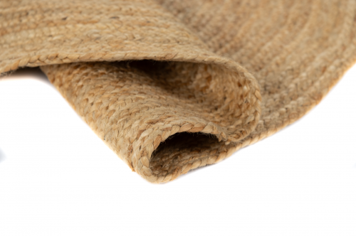 Dywan okrągły z juty Jute round 704 brąz - bok i spód
