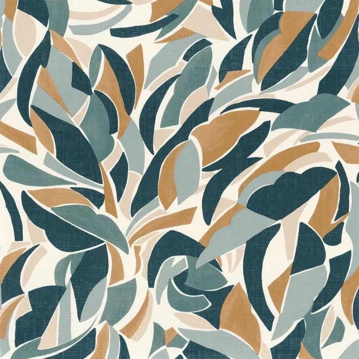 Tapeta abstrakcyjna liście Casamance L'Atelier 75553670 Collage.webp