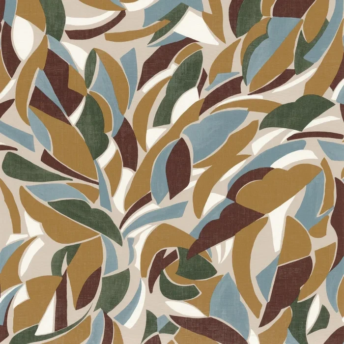 Tapeta abstrakcyjna liście Casamance L'Atelier 75553874 Collage.webp