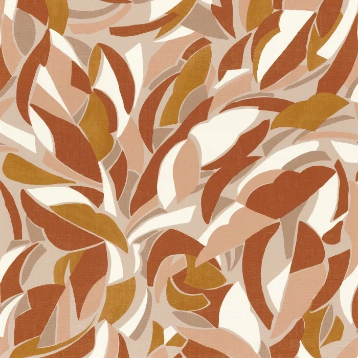 Tapeta abstrakcyjna liście Casamance L'Atelier 75553976 Collage.webp