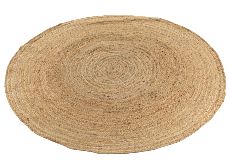 Dywan okrągły z juty Jute round 704 brąz - rzut ukośny