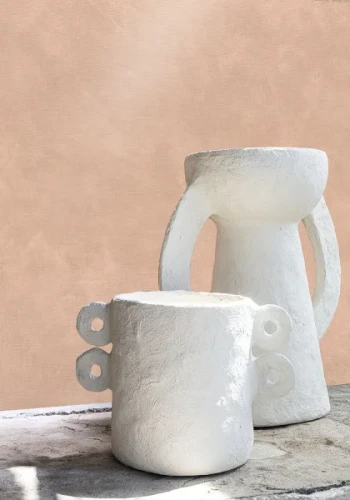 Tapeta w kolorze nude Casamance L'Atelier 75492446 Argile.webp