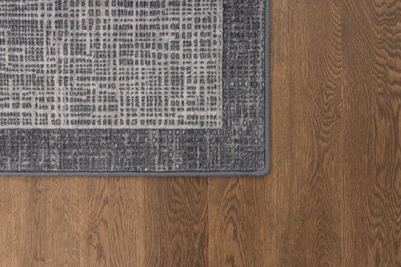 IDywan wełniany Agnella Isfahan Titus grafitowy - róg dywanu