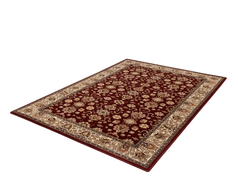 Dywan wełniany Agnella klasyczny Isfahan Kantabria rubin - zdjęcie pod kątem