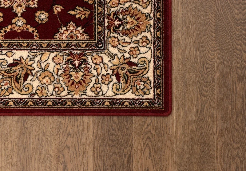 Dywan wełniany Agnella klasyczny Isfahan Kantabria rubin - róg dywanu